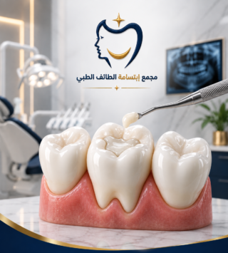 حشوات الأسنان في الطائف لعلاج التسوس وترميم الأسنان في مجمع ابتسامة الطائف الطبي
